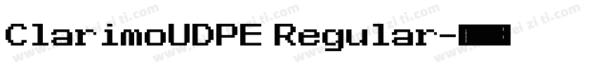 ClarimoUDPE Regular字体转换
